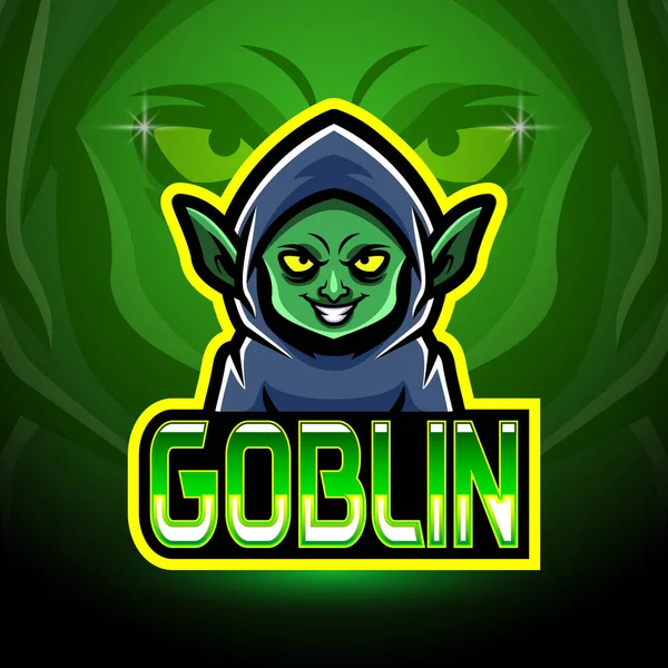 Goblin Esport Logo Mascotte Ontwerp — Stockvector