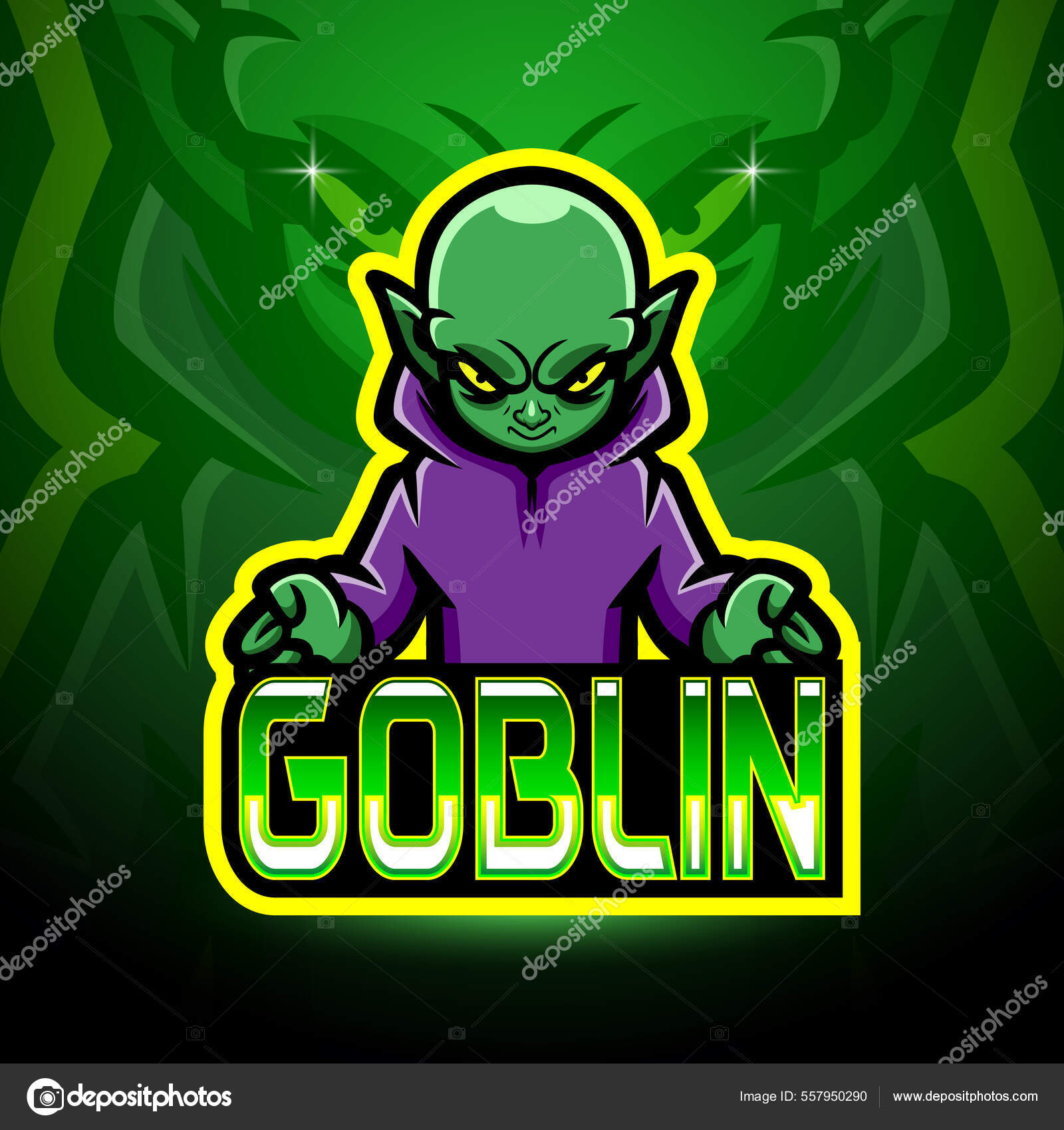 Diseño Mascota Logo Goblin Esport Vector de Stock de ©idesign2000 557950290