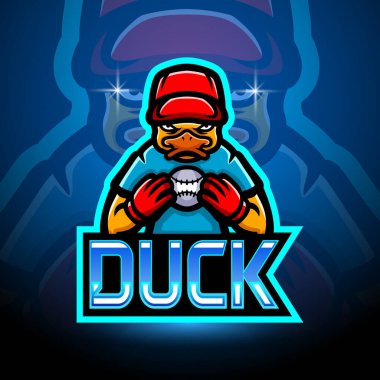 Ördek esport logosu maskotu tasarımı