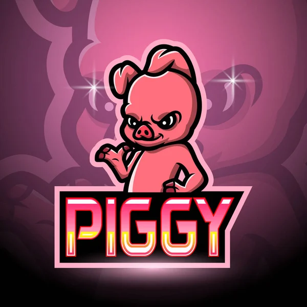 Pig Esport Logo Mascot Design Royalty Free Stock Vectors