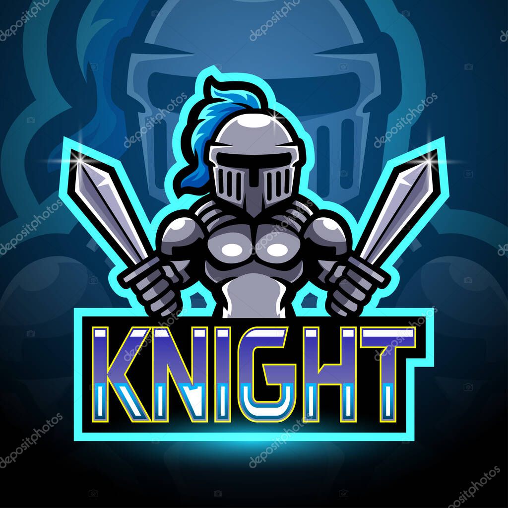 Knight esport logo mascot design