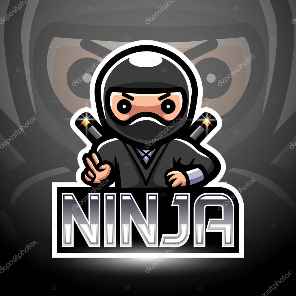 Ninja esport logo mascot design