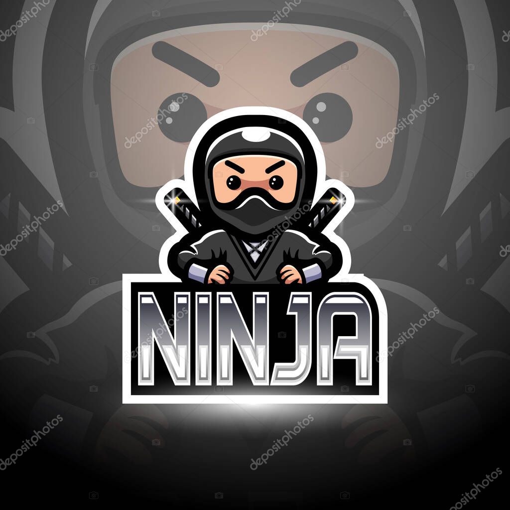 Ninja esport logo mascot design