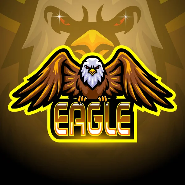 Mascotte Aigle Sport Esport Logo Design — Image vectorielle