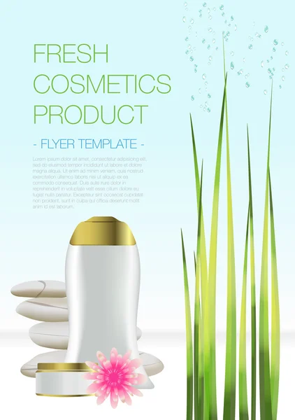 Beauty cosmetic flyer — Stock Vector