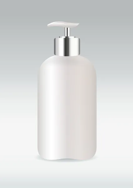 Botella cosmética blanca — Archivo Imágenes Vectoriales