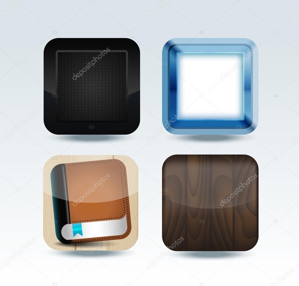 Modern colorful app icon set