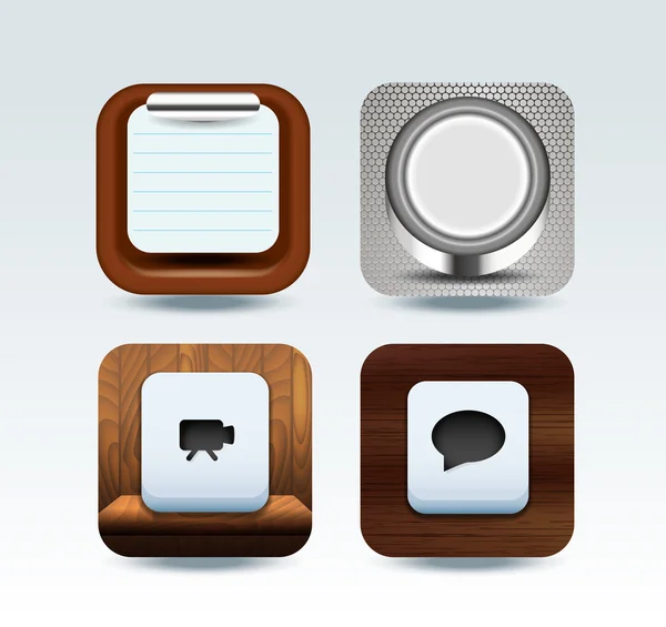 Apps Icon Set Vektor Illustration — Stockvektor