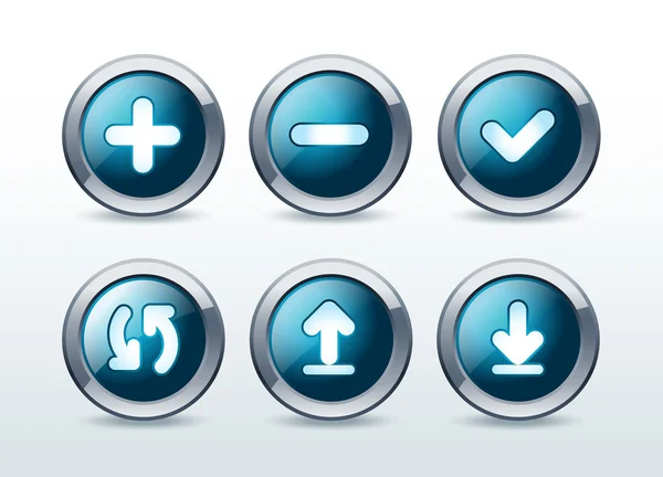Botones web icono conjunto vector ilustración — Vector de stock