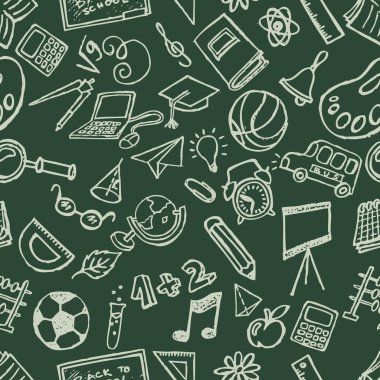 sorunsuz okul malzeme elle çizilmiş doodles