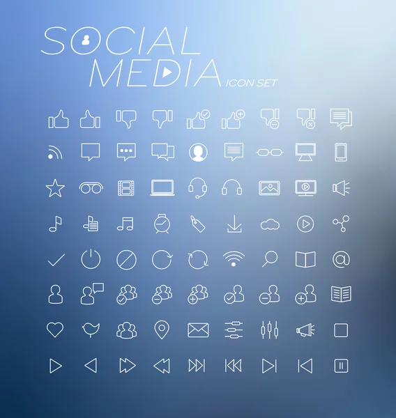 Social Media Icons Vektor Illustration Stockvektor