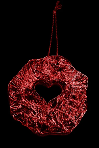 抽象红色的心 — 图库照片