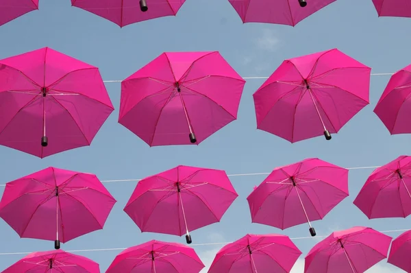 Paraguas rosados — Foto de Stock