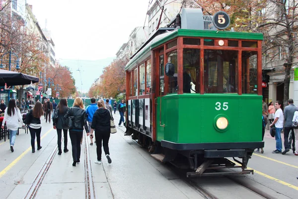 Retro-Straßenbahn — Stockfoto