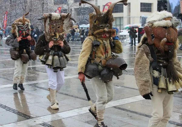 Kukeri traditional Bulgarian ritual — Stock Photo, Image