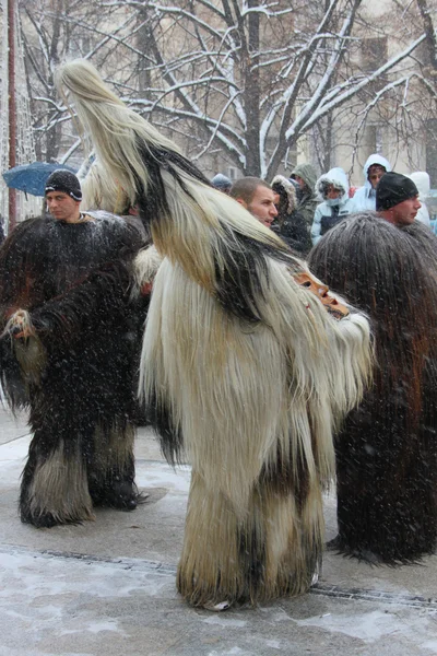 Kukeri traditional Bulgarian ritual — Stock Photo, Image