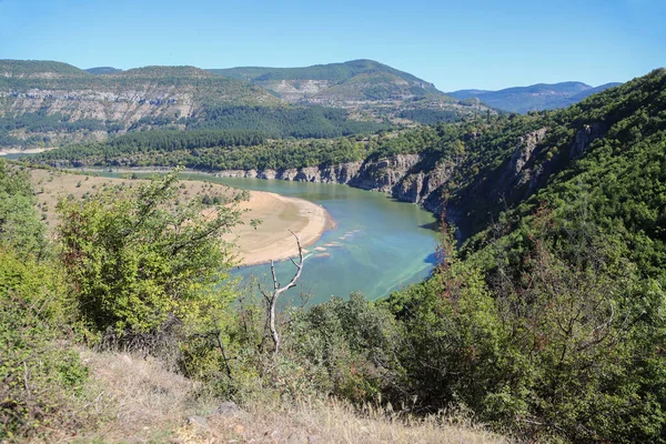 Niesamowity Widok Pięknych Meandrów Rzeki Arda Wschodnich Rodopach Bułgarii — Zdjęcie stockowe