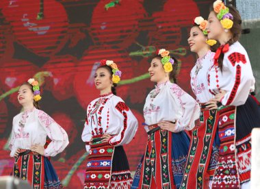 Kyustendil, Bulgaristan - 06. - 25. 2022: Kyustendil 2022 Kiraz Festivali