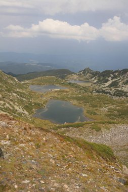 Beautiful Rila Mountain range in Bulgaria and its famous Seven lakes, general view