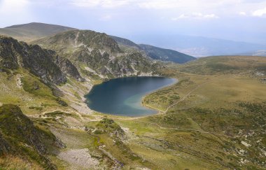 Beautiful Rila Mountain range in Bulgaria and its famous Seven lakes, general view