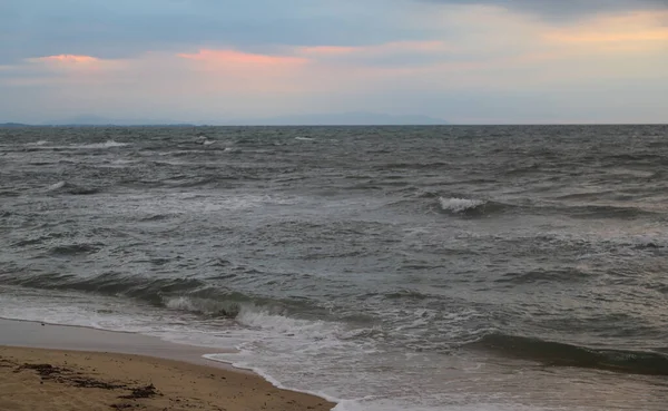 Colorido Amanecer Sobre Mar Egeo Antes Tormenta Lluvia —  Fotos de Stock