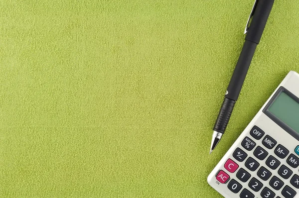 Taschenrechnerstift auf Stoff — Stockfoto