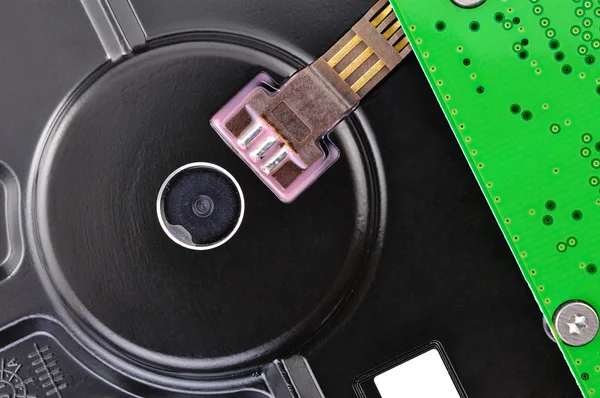 ハード ディスクのクローズ アップ回路基板 — ストック写真