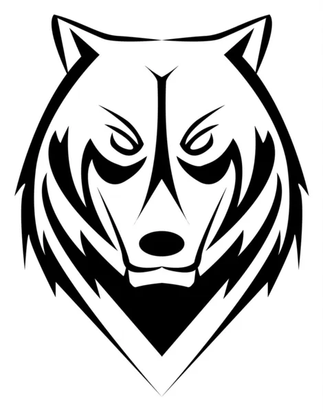 Wolf tattoo — Stock Vector