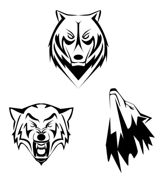 Wolf set — Stock Vector