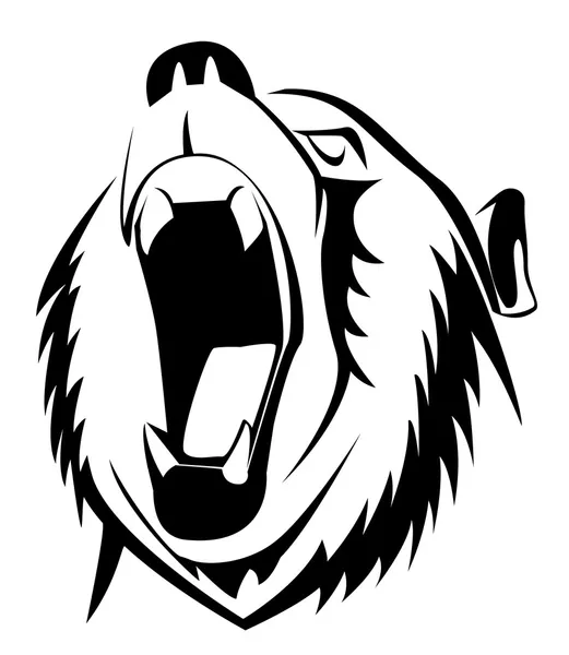 Rugido de oso — Vector de stock