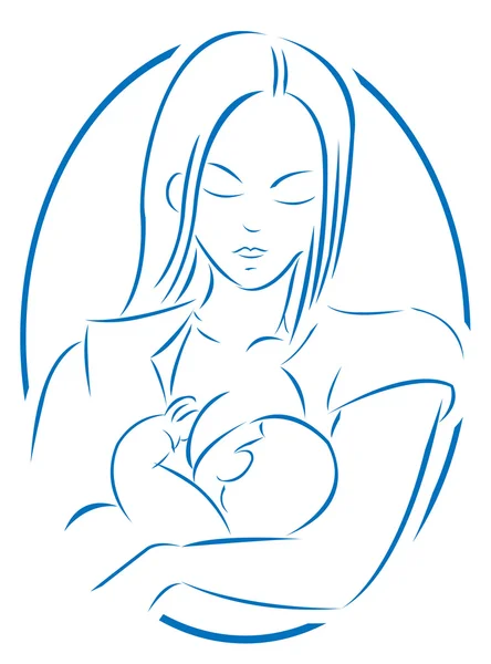 Breastfeeding vector — Stock Vector