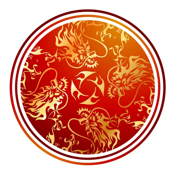 Dragon doré — Image vectorielle