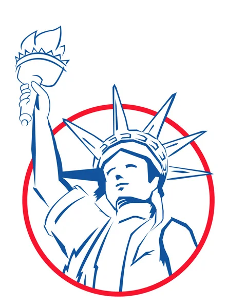 Liberty statue — Stock Vector