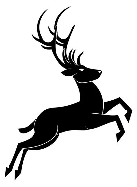 Deer jump — Stock Vector