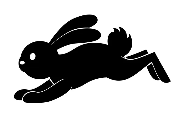 Symbole de saut de lapin — Image vectorielle