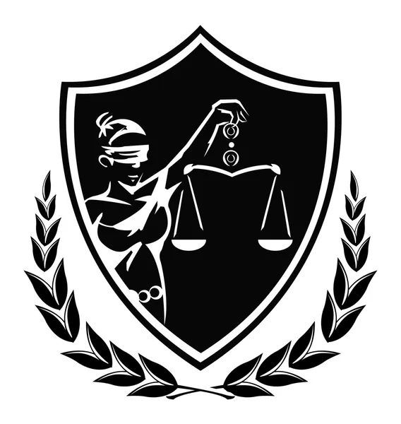 Justice lady sign — Stock Vector