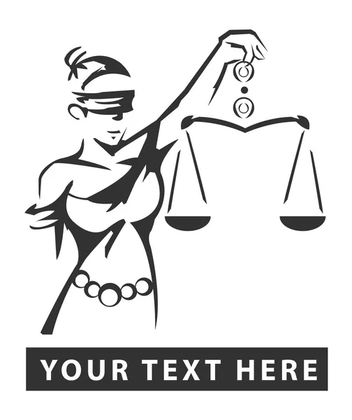 Lady justice — Stock Vector