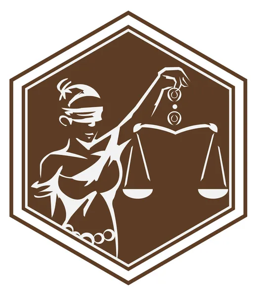 Justice symbol lady — Stock Vector