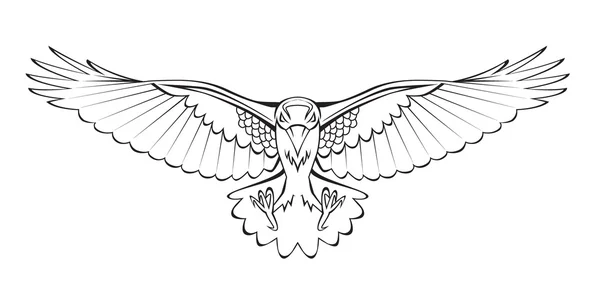 Летающая ворона — стоковый вектор
