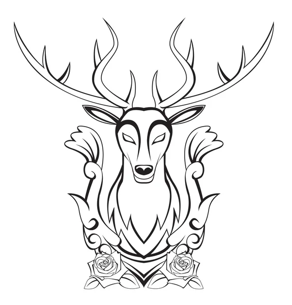 Simbolo cervo — Vettoriale Stock