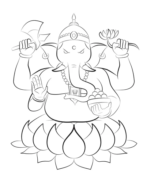 Ganesha vector — Stockvector