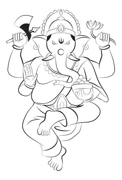 Ganesha-Vektor — Stockvektor