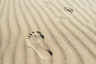 footprints on the sand clipart