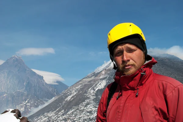 Retrato de alpinista — Fotografia de Stock