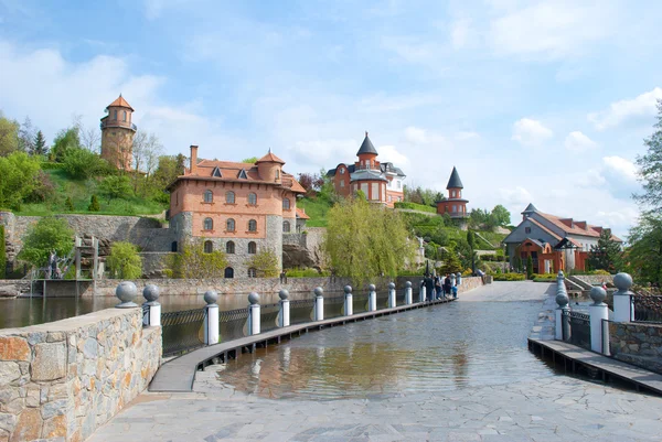 Усадьба на берегу реки, село Буки, Украина Лицензионные Стоковые Изображения