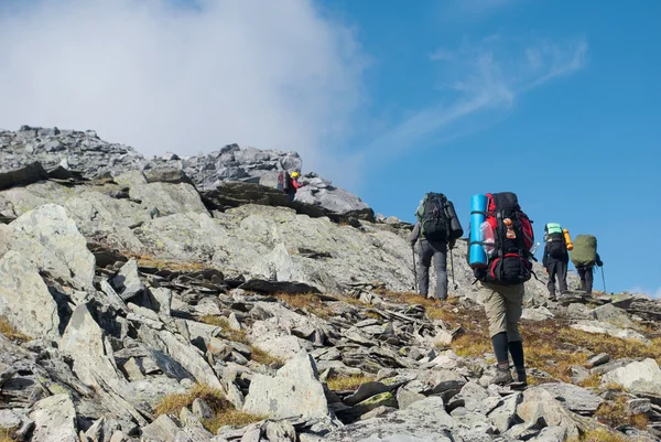 Hiking in the mountains, Ural, Russia — Stock Photo, Image