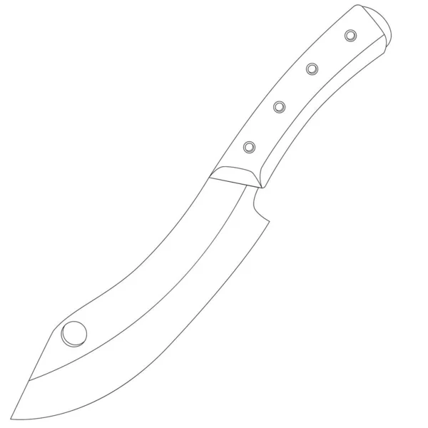 Vector Cuchillo Cocina Para Colorear Libro — Archivo Imágenes Vectoriales