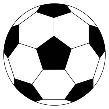Vektör futbol topu. Beyaz bir arkaplanda resim.