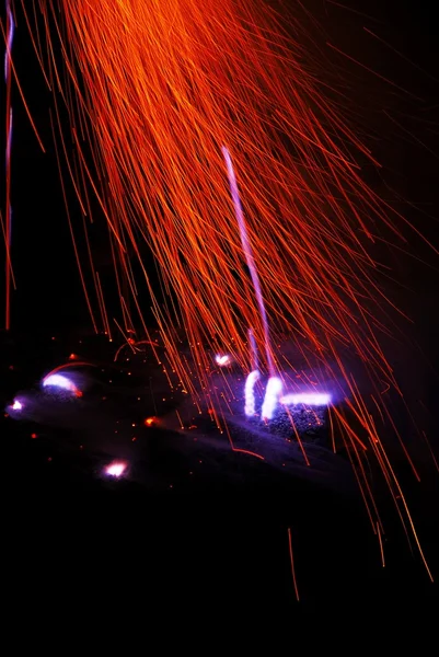 Experiment with fireworks — Stock Photo, Image