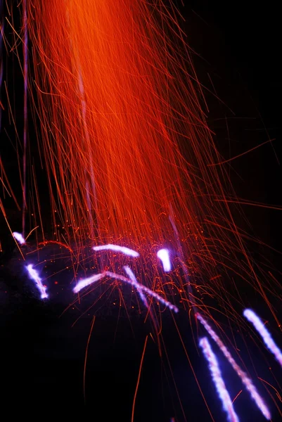 Experiment with fireworks — Stock Photo, Image